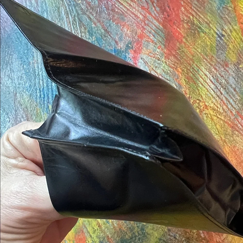 Dunhill Black Leather Long Bifold Wallet Minimalist style Card holder men Auth.